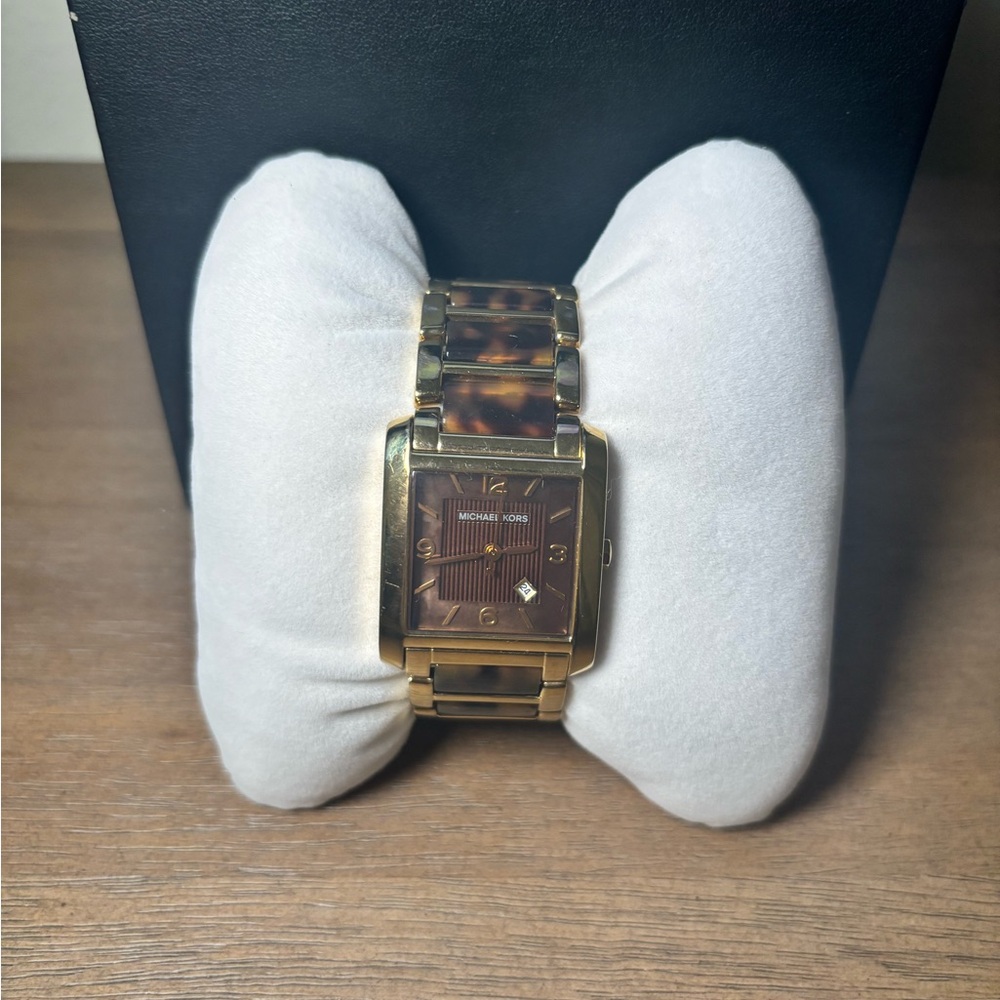 Michael Kors Gold and Tortoiseshell Watch